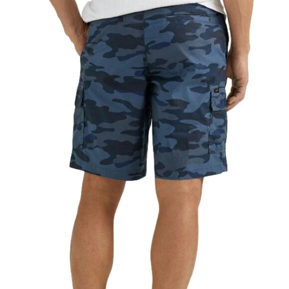 Lee NEW Men's Hybrid Cargo Short Flex Motion Waistband Blue Camo Size 30 Casual - Picture 4 of 8